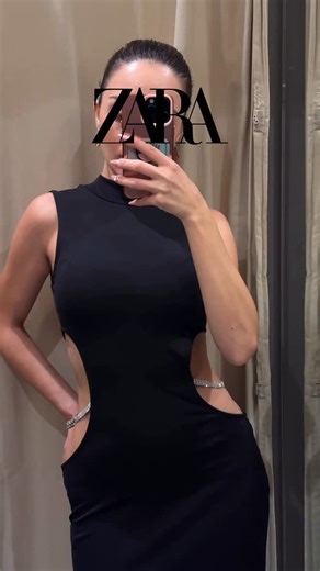 Hüda Fuçuci on Instagram: "İlk elbiseye daha bi kalbimi bırakıyorum 🖤✨ #zara #zarawomen #zarahaul"