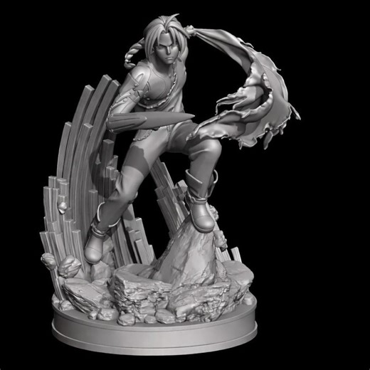 Anime Warrior 3D Model | Dynamic Action Figure STL File (digital Download) - Etsy UK