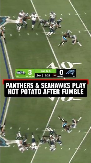 Panthers & Seahawks play hot potato after fumble recovery. Carolina Panthers vs. Seattle Seahawks