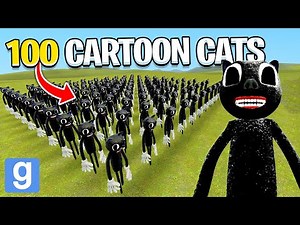 CAN ANYTHING STOP 100 CARTOON CATS?! (Garry's Mod Sandbox) | JustJoeKing
