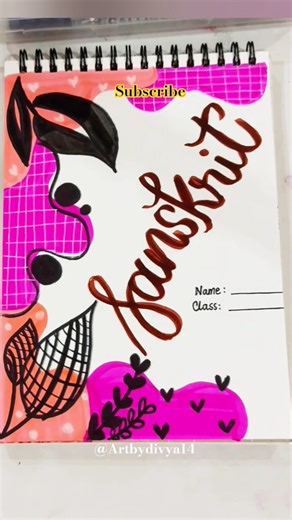 Simple Front Page Design ideas: Sanskrit #sanskrit #frontpage #frontpagedesign #shorts