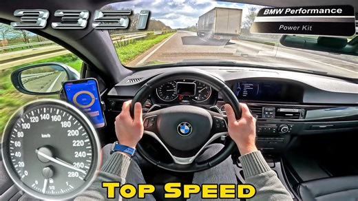 BMW 335i E92 N55 – Top Speed & Autobahn POV No Speed Limit