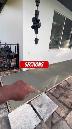 small concrete pad for a deck