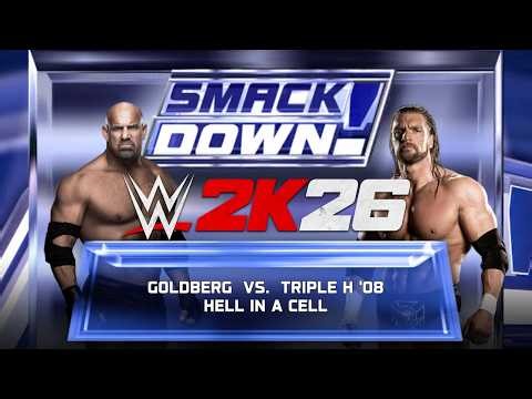 WWE 2K26: Goldberg vs Triple H - Hell in a Cell Match | PS5 4K 60FPS Gameplay