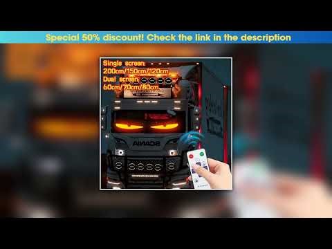 Top 12V 24V Truck Devil's Eye Light LED Matrix Pixel Panel Car Ambient Lights Soft Foldable Remote•