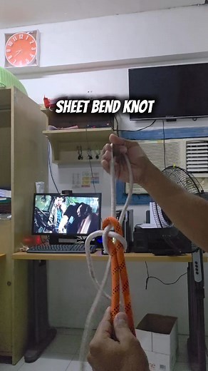Sheet bend-Connecting two ropes with different diameter🔥 #knottutorial #reelsviralシfb | Jrp Guerz