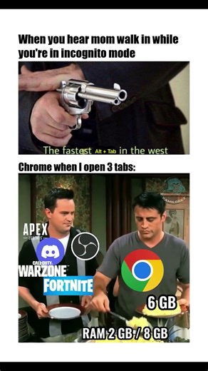Chrome Be Like: "You get 2% RAM, rest is mine" 💀 #shorts #memes