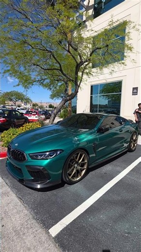 BMW M8 Competition lowered on Gold HRE Wheels. #bmwm8 #8series #mpower #bimmer