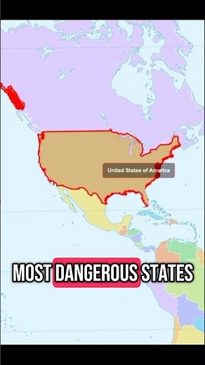 Which U.S. states have the highest crime rates? #geofacts #maps #usa #facts #viral #shorts