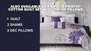 Madison Park Lola 100% Cotton Duvet Set Beautiful Floral Pattern, Ruffle Border Design All Season, Breathable Comforter Cover Bedding, Matching Shams, Full/Queen(90"x90"), Aqua/Grey 6 Piece,Blush/Grey