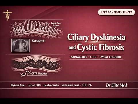 Ciliary Dyskinesia and Cystic Fibrosis Pathogenesis, Investigation and Treatment| NEET PG