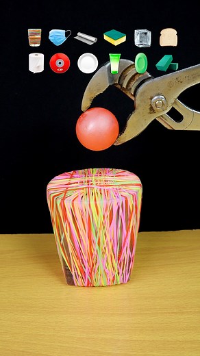 3.7M views · 15K reactions | I tested 1000°C Hot Ball on Rubber bands  | RHCB Experiments | Facebook