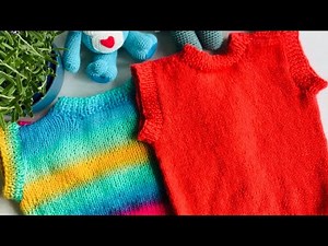 Παιδικό πουλόβερ με βελόνες - DIY Knitted baby sweater