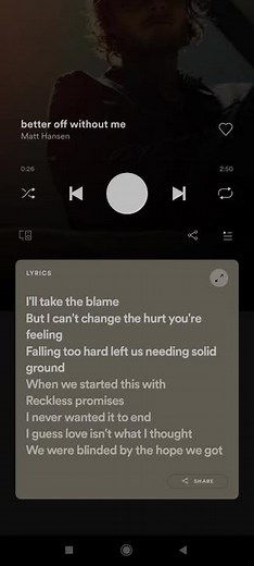 Better Off Without Me Lyrics - Matt Hansen