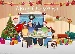 Family Christmas ecard - Christmas, ecards