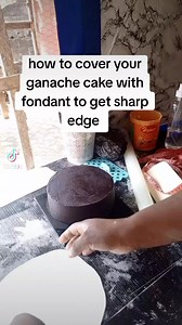 14K views · 178 reactions | How to cover ganache cake with fondant to get sharp edge | Irresistiblecake/funnyv | Facebook