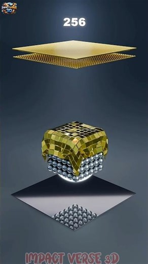1,000,000 Gold 3D Cloth x Silver Sphere Cube Sim | Which Looks Best?#3danimation #satisfying #asmr