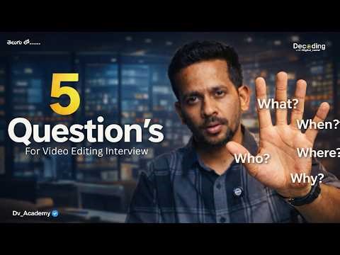 5 Must-Know Questions for Video Editing Interviews (Get Hired Fast!)