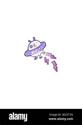 radioactive glowing animation of cartoon UFO Stock Video Footage - Alamy