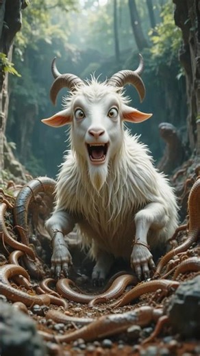 Why This Mother Goat is Surrounded by Snake | Emotional hindi story 😢 #shorts #ai #foryou