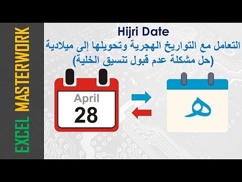 التعامل مع التواريخ الهجرية وتحويلها إلى ميلادية (حل مشكلة عدم قبول تنسيق الخلية)