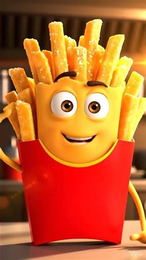 🍟 French Fries ki kahani #animation #youtubeshorts #cartoon #funnycartoon #veggiecartoonworld