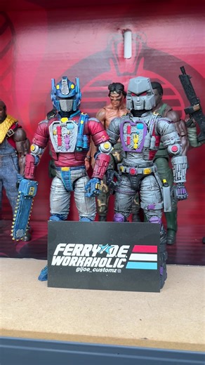 Megatron and Optimus Prime customs. #actionfigures #toys #gijoe #cobra #toyart