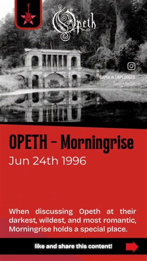 OPETH – Morningrise (1996) 🌙🖤 #Opeth #Morningrise #Metal #onthisday #deathmetal