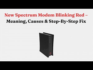 New Spectrum Modem Blinking Red – Meaning, Causes & Step-By-Step Fix