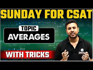 UPSC CSAT - All about Averages | UPSC 2025 -26 | Short Tricks | OnlyIAS CSAT