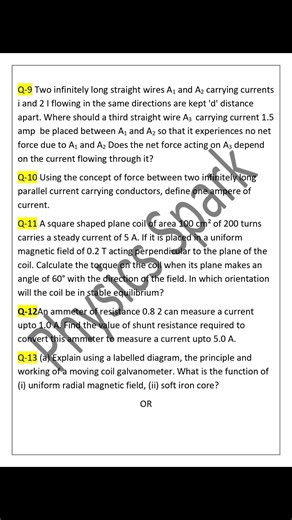 #Class 12 physics chapter 4 important questions for board exam 2026#