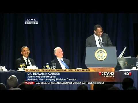 Dr. Benjamin Carson's Amazing Speech at the National Prayer Breakfast with Obama Present
