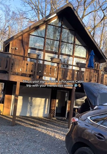 This is your sign to book that Pocono Cabin trip this winter!! ❄️🪵 #creatorsearchinsights #cabintrip #poconosmountains #bookthetrip #weekendtrip