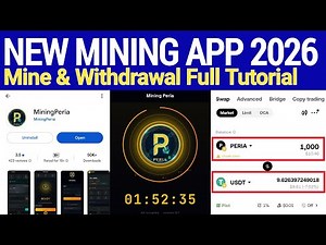 Mine and Withdraw PERIA Mining App Step-By-Step Full Tutorial | New Crypto Mining App 2026