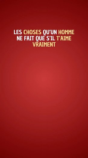 66K views · 1.5K reactions | Les choses qu'un homme ne fait que s'il t'aime vraiment !殺 | Amour & Vérité | Facebook