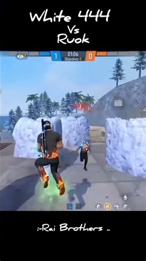White 444 Vs Ruok Custom room match..#freefireshorts...