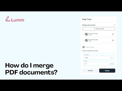 How to merge documents using Lumin PDF