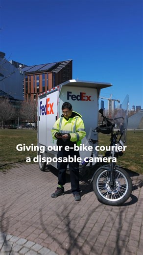 62K views · 1.8K reactions | We gave #FedEx e-bike courier, Brian Tao, a disposable camera and the results are picture perfect! From new bridges and the stunning waterfront to local parks and his FedEx station, Brian captured the pulse of downtown Toronto – and what it’s like to deliver on two wheels with #TeamFedEx. Proof that when it comes to delivering packages AND pics, Brian's always in focus.   #Sustainability #ebike #FedExCanada #DisposableCamera | FedEx | Facebook