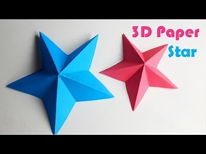How to make a 3D paper star - Easy origami stars for beginners making - DIY Paper Crafts