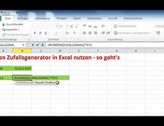 Den Zufallsgenerator in Excel nutzen - so geht's