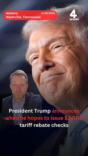 The president first proposed the idea on his Truth Social media platform earlier this month, writing, “dividend of at least $2000 a person (not including high income people!) will be paid to everyone.” ➡ https://tinyurl.com/yjdwvufd | WSMV 4, Nashville