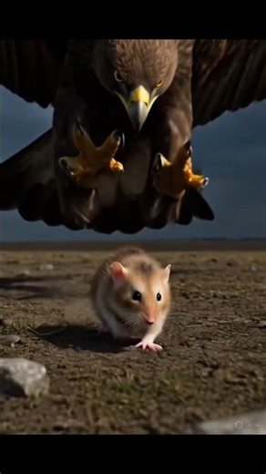 Brave Rabbit Saves Baby Mouse from a Deadly Eagle 🦅🐭 #rabbit #rat