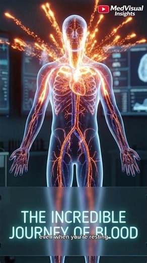Your Blood Travels 60,000 Miles Every Day?! 😱 #facts #facts #bloodflow #shortsvideo