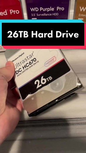 WD just dropped a 26TB HDD, a first in the industry. It’s uses a bunch of tech including WD’s UltraSMR to get there. The rest of the portfolio is going to 22TB using CMR. Full report on our website. Link in bio. #hdd #storage #data #datacenter #cloud #techtok #storagereview