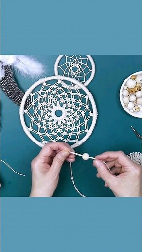 DIY Square Knot Dream Catcher EASY #macrame 🕸️