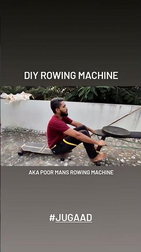 DIY ROWING MACHINE #juggad #workoutideas #workoutathome #workoutfromhome #diyworkout #workouttips