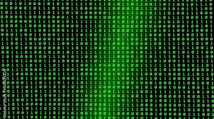 10 seconds of green matrix background movinng twisting with binary code of ones and zeros hd video 1920 1080 animation motion graphics