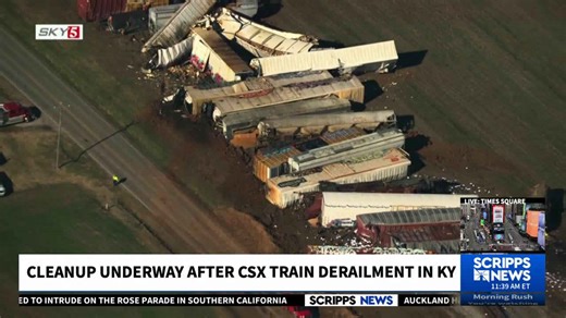 Cleanup underway after Kentucky train derailment
