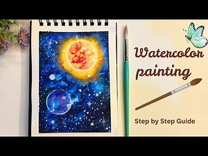 ✨Galaxy Painting using Watercolour | Watercolour Painting Ideas for Beginners ✨