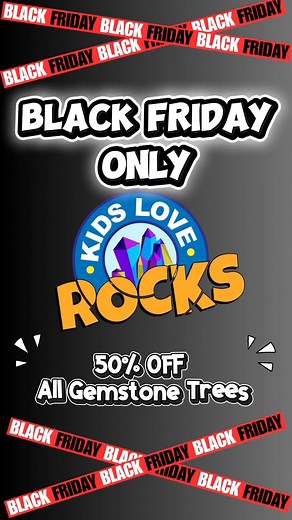 Black Friday only 50% off all Gemstone Trees! #kidsloverocks #kidsloverocksmorethantoys #kidsloverockss #gemstone #gemstones #gemstonesale #gemstonelover #decor #sale #salealert #SaleAlert | Kids Love Rocks